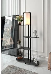 Állólámpa polcokkal NOTO 1xE27/40W/230V fekete