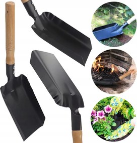 Lapát Fém lapát fa nyéllel a grillház kertjéhez