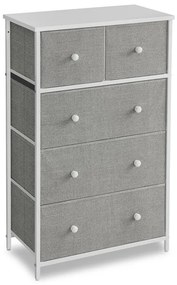 Szürke fém komód 56×30×93 cm GREY