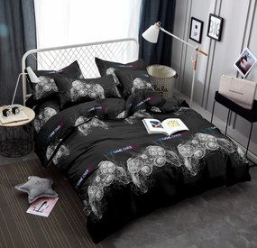 GAME OVER fekete mikroszálas ágyneműhuzat Ágyneműhuzat mérete: 70 x 80 cm | 140 x 200 cm