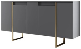 Konzolasztal Luxe - Anthracite, Gold