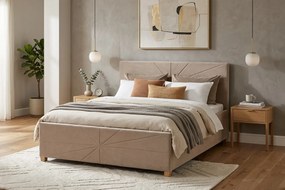 PATI ágy 160x200 cm Bézs Matrac nélkül