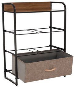 HAZEL TYP 2 szekrény szövet fiókokkal, barna, M