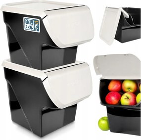 2x Tárolóedény Zöldség Gyümölcs hagyma burgonya fokhagyma konyhai tárolás