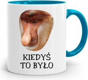 Kék Hordozós Bögre Janusz Régen... fényképes nyomattal