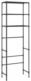 3 szintes fekete WC feletti tárolóállvány 53 x 28 x 169 cm