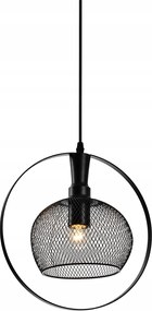 Függő mennyezeti lámpa E27 Xalis fekete drótgömb Gtv Dekor