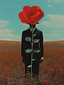 Poszter 60x80cm Megfigyelő a pipacs mögül