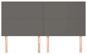4 db szürke műbőr fejtámla 80 x 5 x 78/88 cm