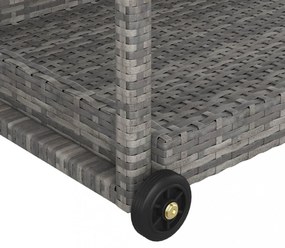 szürke polyrattan bárkocsi 100 x 45 x 83 cm