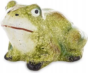 Béka figura béka fekvő kis pihenő szerencse szimbólum vicces figura