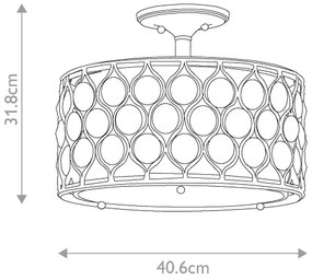 Feiss FE-LUCIA-SF - Felületre szerelhető csillár  LUCIA 3xE27/60W/230V