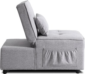 Dönthető, alvófunkciós fotel iberis 67 cm szürke, fotel