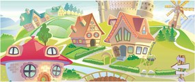 Kép - színes város (120x50 cm)