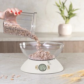 Digitális konyhai mérleg tállal 5 kg matt krém Sahara Collection