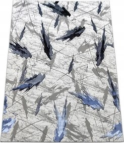 Szőnyeg 80x150 Szürke Gránátalmával Kék Hálószoba Nappali Modern