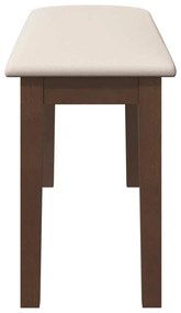 barna tömörfa gumiból pad 90 cm