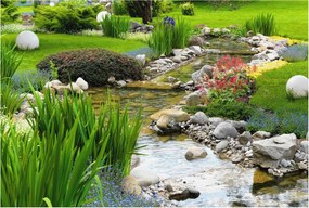 Flizelin fotótapéta Hálószoba Nappali Idilli kert 104x70 Ragasztó