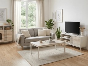 TV szekrény FROST 120x40 cm fehér, alpesi tölgy dekoráció