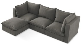 Sötétszürke sarokkanapé (bal oldali-heverő résszel) Manao – Makamii