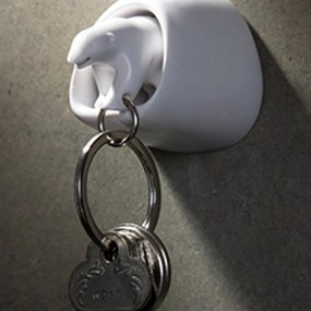 Polar Bear fehér kulcstartó fogas - Qualy&CO