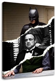 Gario Vászonkép Kollázs Batman és Keresztapa - Norrobey Méret: 40 x 60 cm