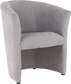 Klub fotel puffal, szürke, ROSE