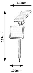 Rabalux 77011 - LED napelemes reflektor érzékelővel KELNA LED/9,6W/3,7V IP44