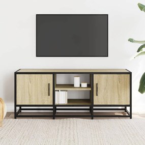 sonoma tölgy színű szerelt fa és fém TV-szekrény 100x35x41 cm