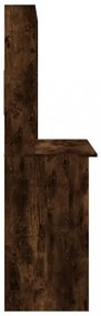 füstös tölgy szerelt fa íróasztal polcokkal 102 x 45 x 148 cm