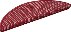 vidaXL Öntapadós lépcsőszőnyegek 15 pcs Piros 56 x 17 x 3 cm