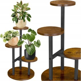 Fém loft virágágyás Miguel Rustic öregített tölgy