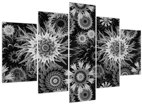 Kép - Fekete és fehér gyűszűvirág (150x105 cm)