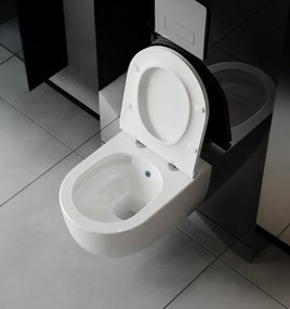 CeraStyle BELLA fali WC - BEÉPÍTETT bidé funkcióval - perem nélküli - VORTEX örvényöblítéssel -53 cm