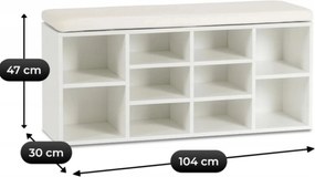 Szafka na buty AXEL104 cm Biała