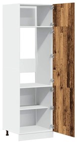 antik fa szerelt fa szekrény hűtőhöz 60 x 57 x 207 cm