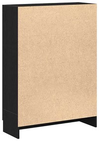 fekete tölgy színű szerelt fa könyvszekrény 82,5x30,5x115 cm