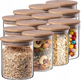 Konyhai Üveg Ételtároló Készlet Fedéllel Befőttesüvegek 800ml 12 db