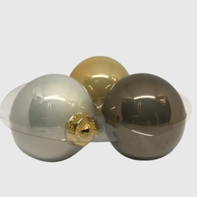 Silent Night üveg karácsonyi gömb szett 12*6cm