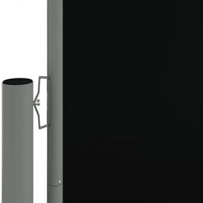 fekete behúzható oldalsó napellenző 180 x 1000 cm