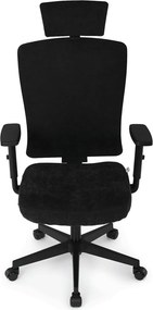 KA-W3137 fekete szövet irodai szék hinta mechanizmussal