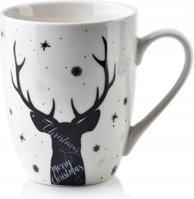 Porcelán bögre karácsonyra Santa Lila 350 ml