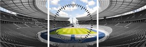 Kép - futballstadion (órával) (90x30 cm)