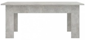 betonszürke szerelt fa dohányzóasztal 100 x 60 x 42 cm
