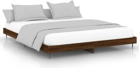 vidaXL barna tölgy színű szerelt fa ágykeret matrac nélkül 120x200 cm