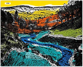 Poszterek 50x40 Hegyi táj Tájkép