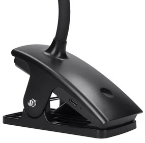 Solight WO3001-B-LED Dimmelhető flexibilis lámpa klipsszel LED/2W/5V 3000/4000/6500K fekete