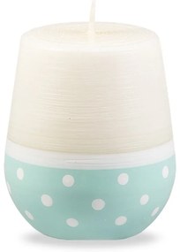 Sweetness fehér-türkiz gyertya, égési idő 32 óra - Unipar