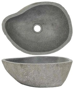 vidaXL ovális folyami kő mosdókagyló (37-46) x (29-36) cm