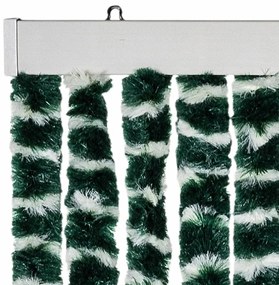 zöld és fehér zsenília rovarfüggöny 56 x 200 cm